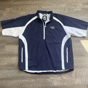 Footjoy Golf Rain Jacket Men Size XL Navy Blue Short Sleeve Golf Club Waterproof